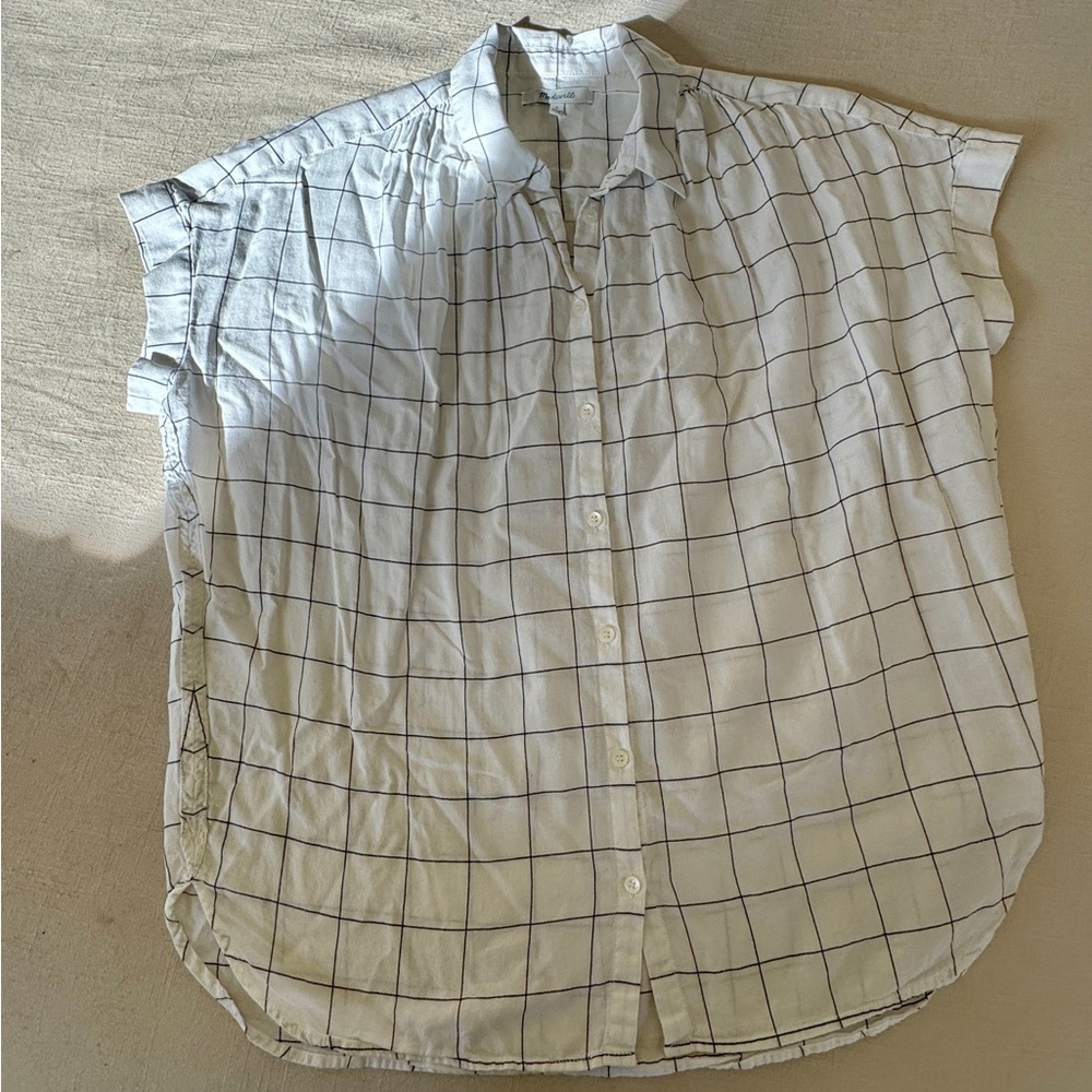 Madewell Women’s windowpane boxy oversized button down